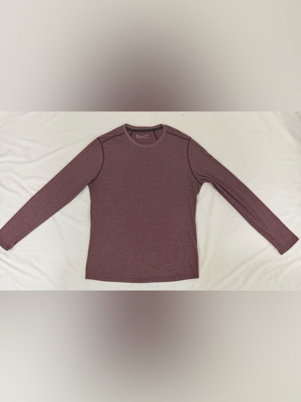 Under Armour Treadborne HeatGear LS Fitted Top Red Heather  Mens Large